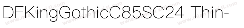 DFKingGothicC85SC24 Thin字体转换